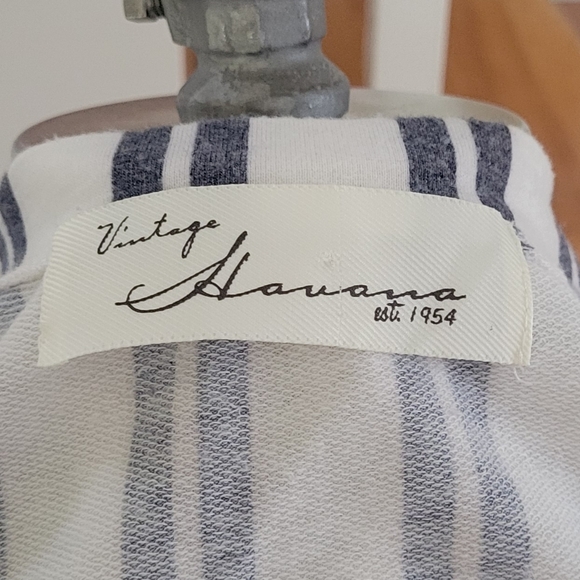 VINTAGE HAVANA Stripe Crop Top Size Medium - Picture 3 of 4